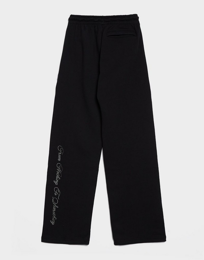 Ženske hlače HOODRICH HLAČE SCATTER CRYSTAL WIDE LEG JOGGER HW03250058 crna