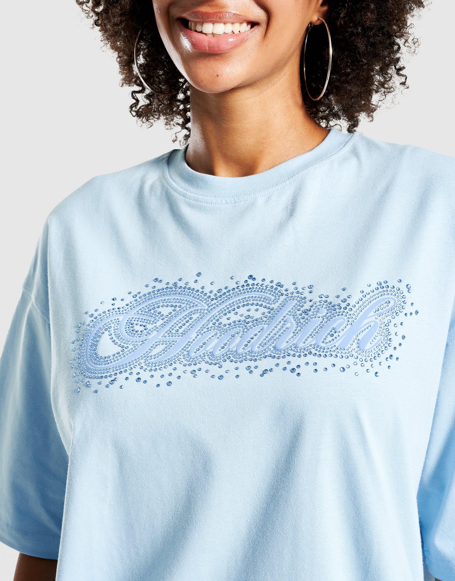 Жіночі футболки HOODRICH ФУТБОЛКА SCATTER   CRYSTAL OVERSIZED T SHIRT HW03250069 Блакитний