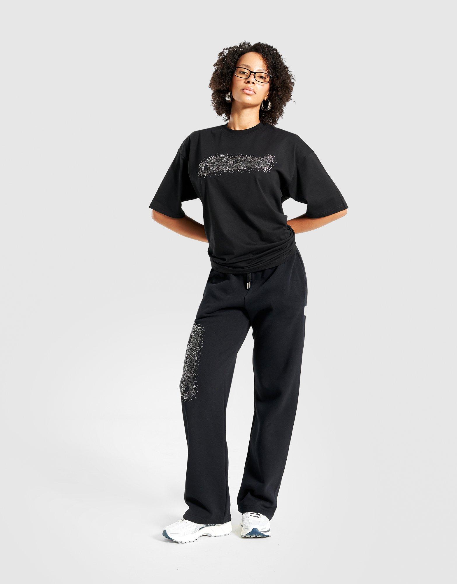 Dámské tričko HOODRICH TRIČKO SCATTER CRYSTAL OVERSIZED T SHIRT HW03250070 Černá