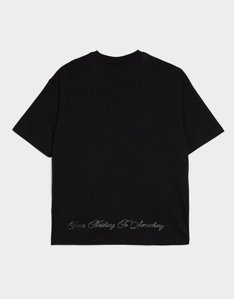 Tricou pentru femei HOODRICH TRICOU SCATTER CRYSTAL OVERSIZED T SHIRT HW03250070 Negru