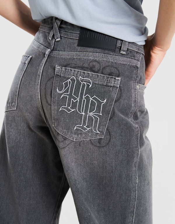 Hoodrich Nohavice Wide Leg Jeans Onyx