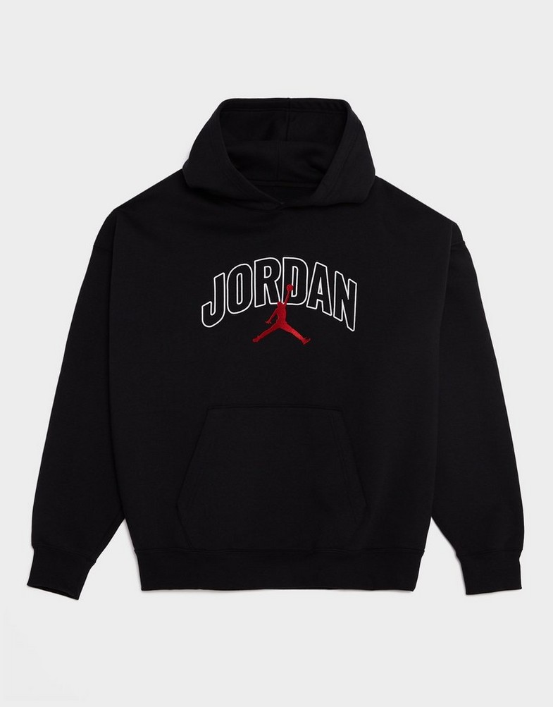 Bluză pentru bărbați JORDAN BLUZĂ CU GLUGĂ M J BRKLN OVS GFX PO HD IB7241-010 Negru