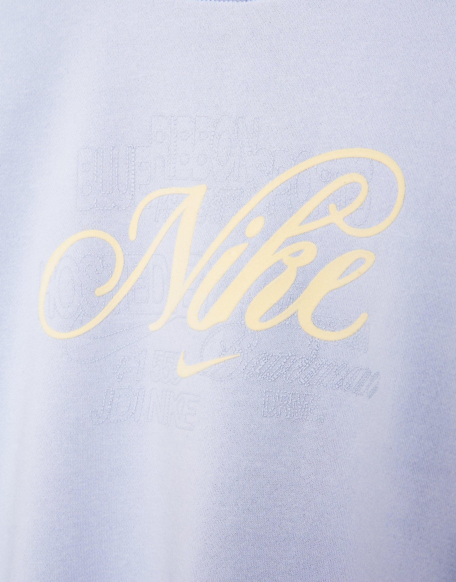 Dječji gornji dio trenirke NIKE VESTA G NSW CLUB FLC BXY CREW GFX IF1727-057 plava