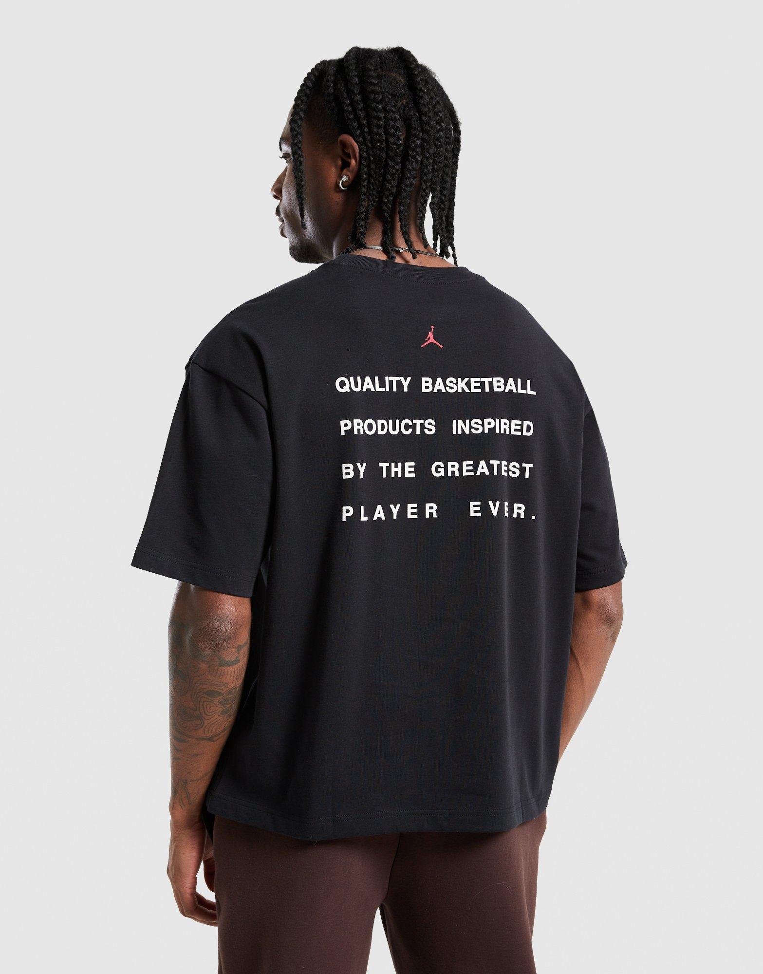 Vyriški marškiniai JORDAN MARŠKINĖLIAI M J FLT SCRIPT BOXY SS CREW IF3014-010 Juoda