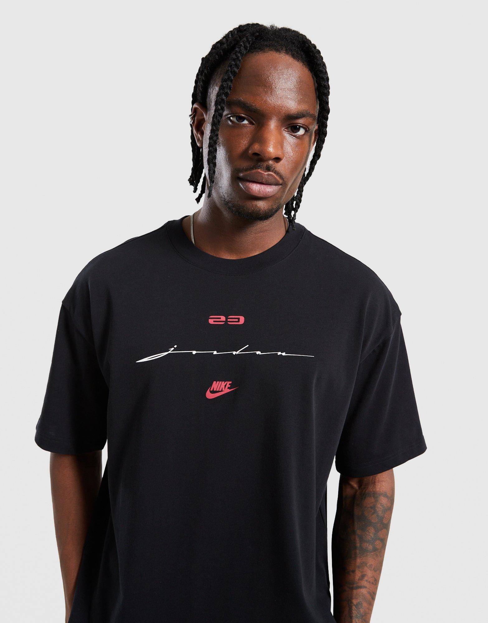 Vyriški marškiniai JORDAN MARŠKINĖLIAI M J FLT SCRIPT BOXY SS CREW IF3014-010 Juoda