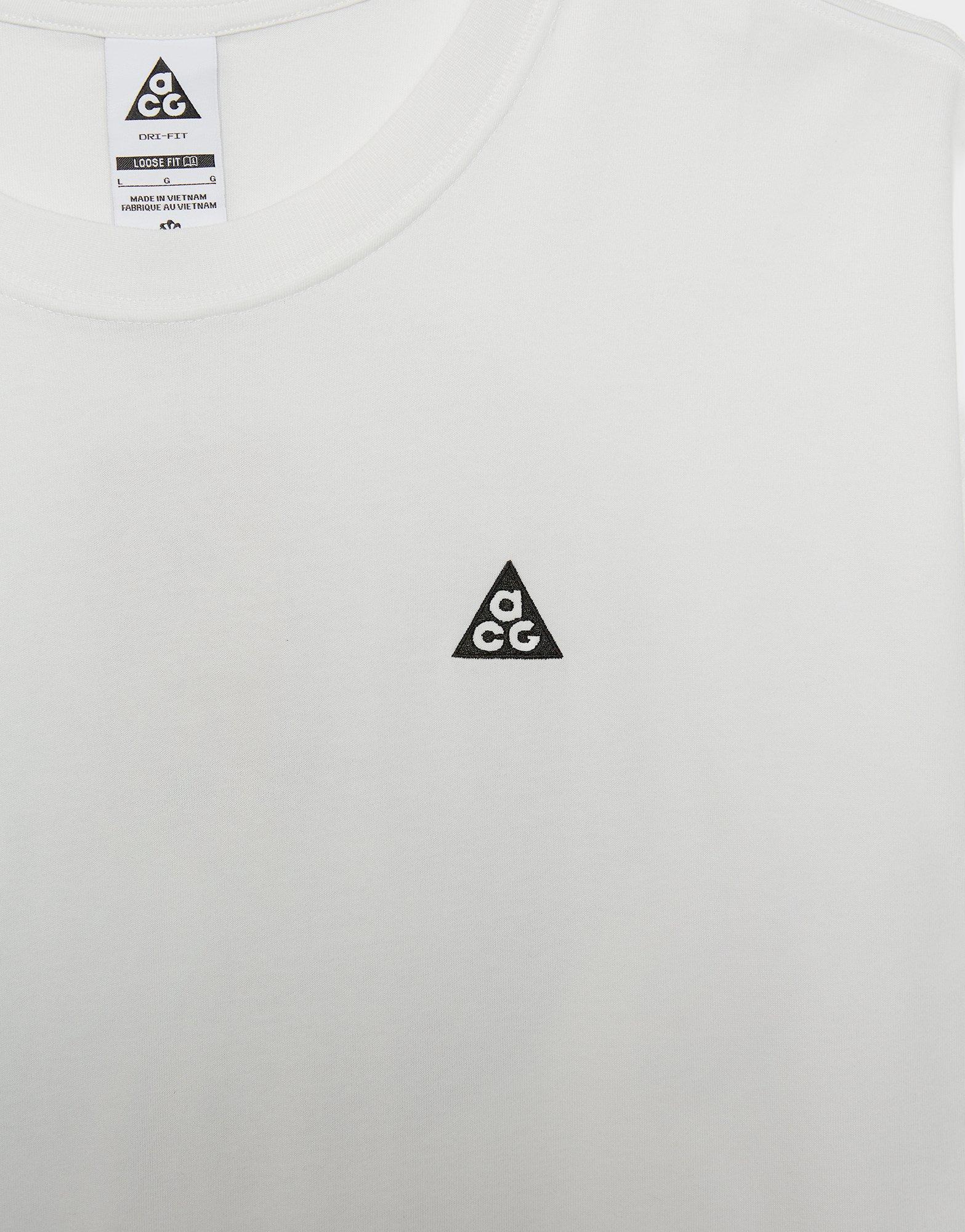 Koszulka, t-shirt męski NIKE T-SHIRT M ACG DF TEE LSE 12MO CAMP LT IH1288-121 Biały