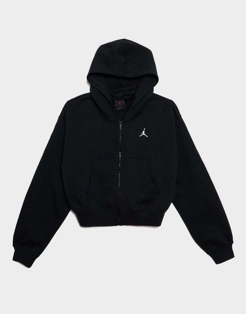 Bluză pentru femei JORDAN BLUZĂ CU GLUGĂ W J BRK FLC CROP IH3351-010 Negru