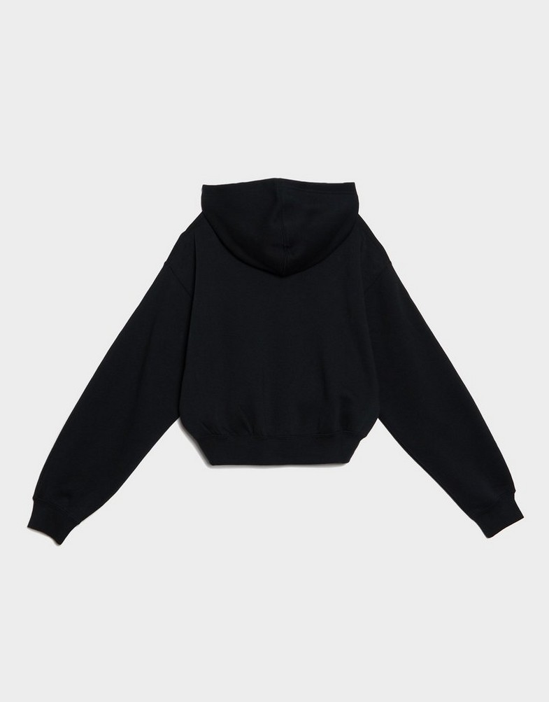 Bluză pentru femei JORDAN BLUZĂ CU GLUGĂ W J BRK FLC CROP IH3351-010 Negru