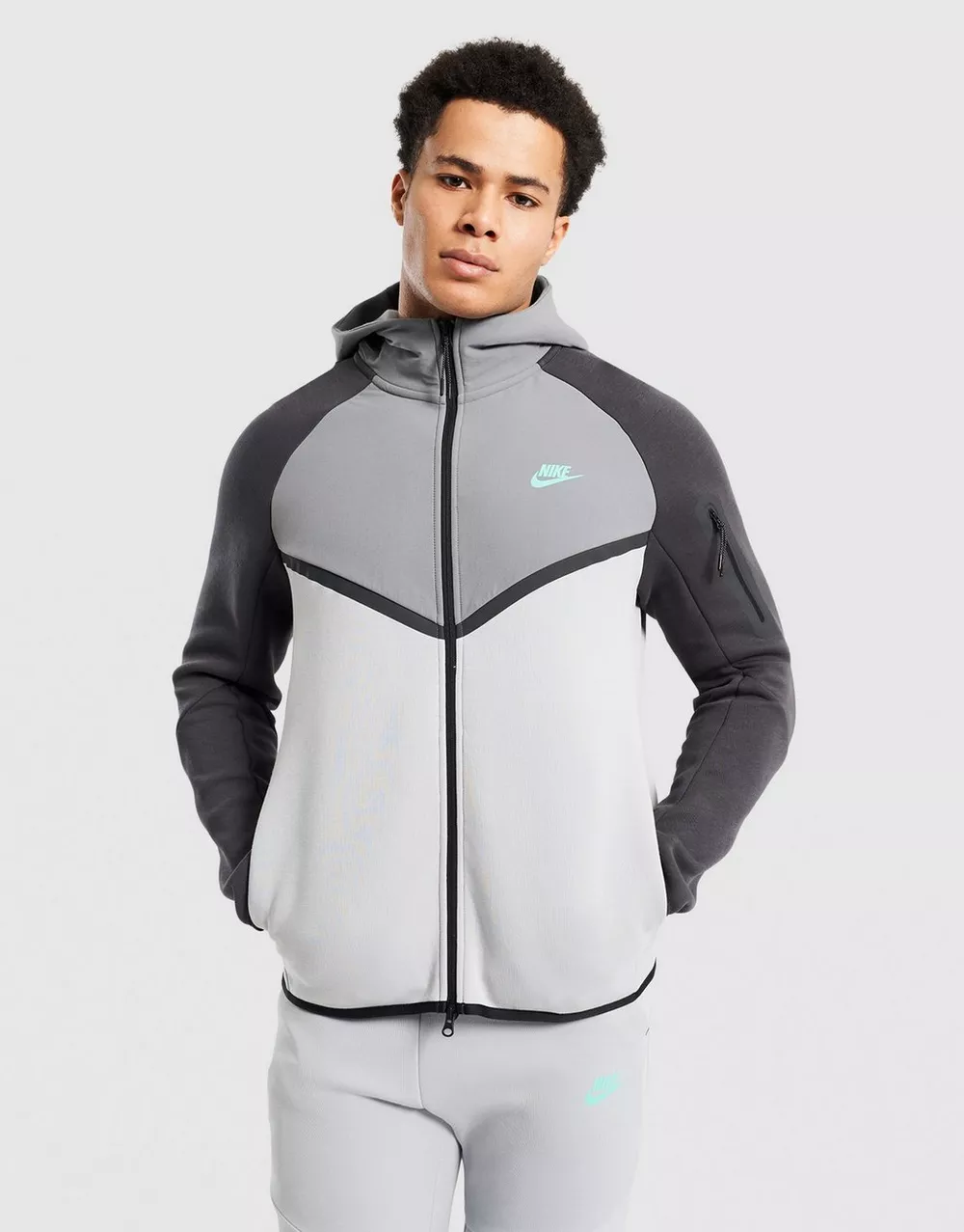 NIKE КОФТА НА БЛИСКАВЦІ З КАПЮШОНОМ   M NK TCH MIX WR HD, фото 1 з 4