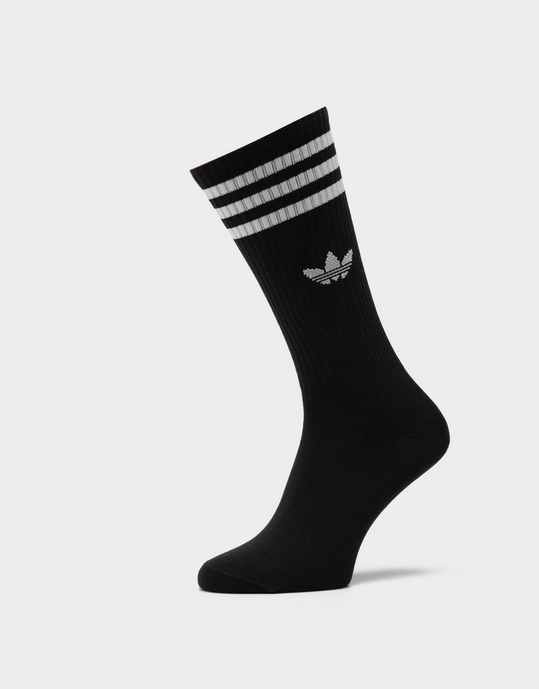 Női zokni ADIDAS ZOKNI 3-PACK SOLID SOCKS HIGH CREW IL5015 Fekete