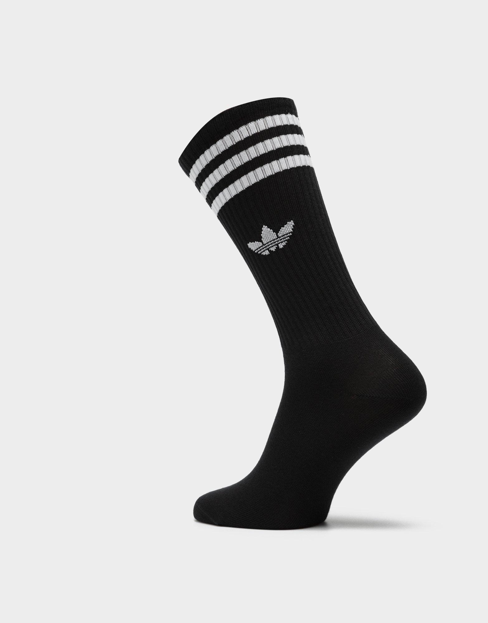 Жіночі шкарпетки ADIDAS ВИСОКІ ШКАРПЕТКИ 3-PACK SOLID SOCKS HIGH CREW IL5015 Чорний