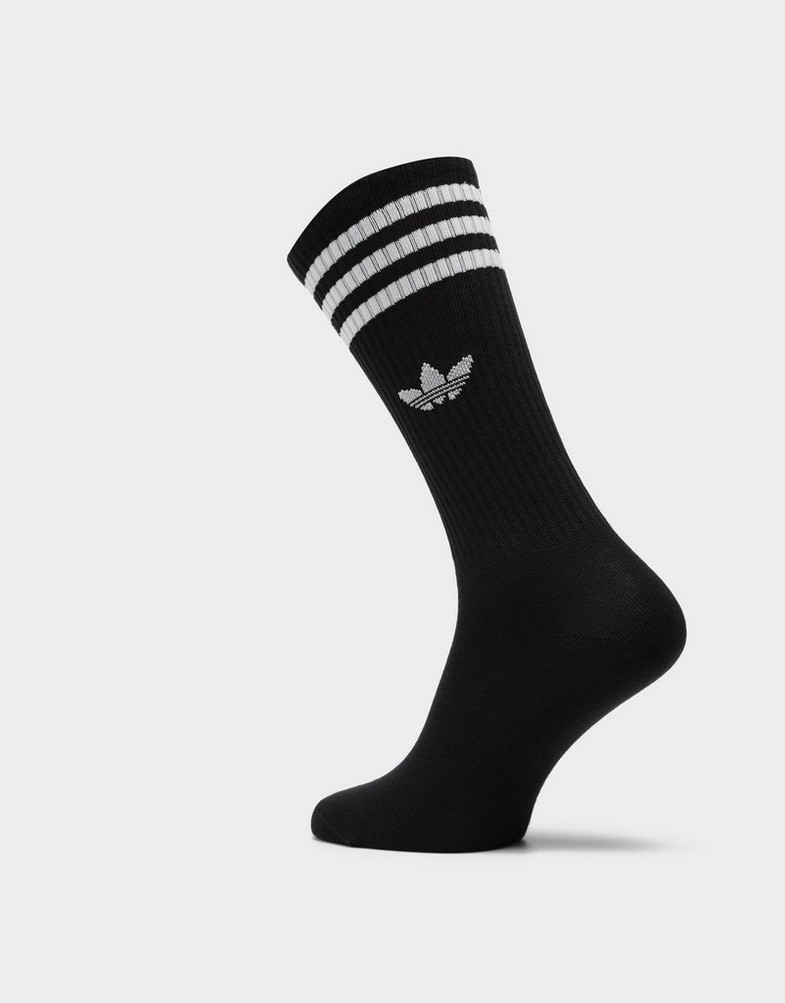 Női zokni ADIDAS ZOKNI 3-PACK SOLID SOCKS HIGH CREW IL5015 Fekete