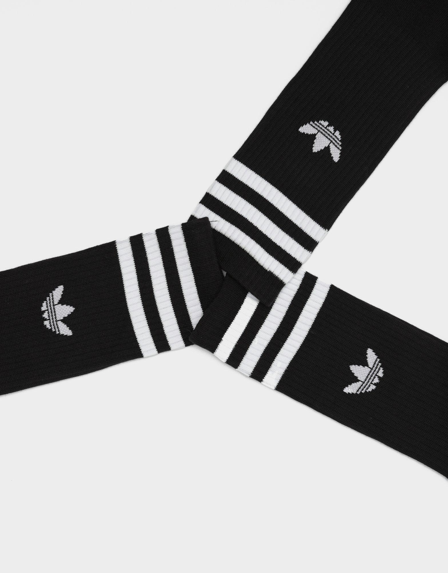 Жіночі шкарпетки ADIDAS ВИСОКІ ШКАРПЕТКИ 3-PACK SOLID SOCKS HIGH CREW IL5015 Чорний