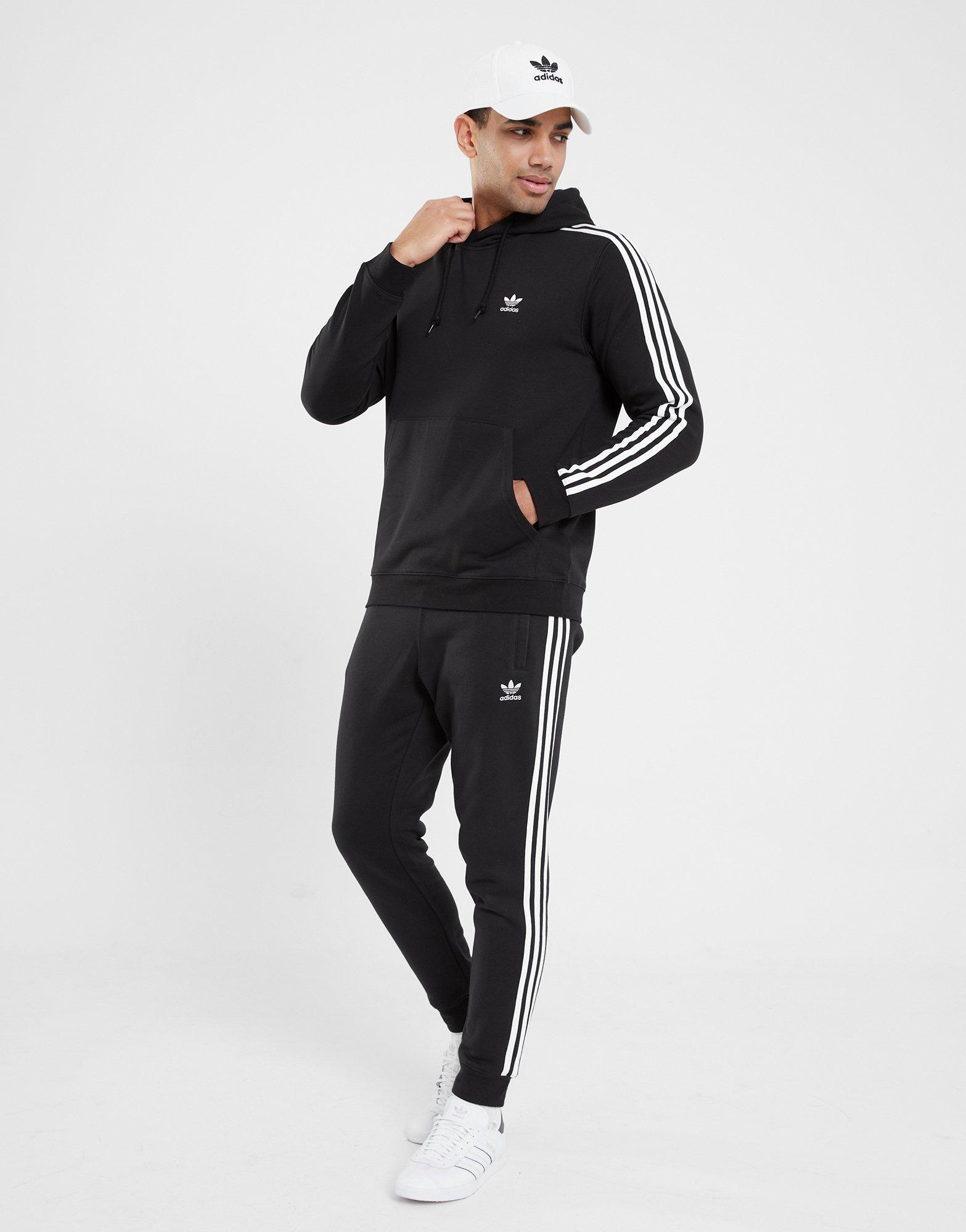 Férfi pulóverek ADIDAS PULÓVER KAPUCNIS 3-STRIPES HOODY IM2088 Fekete
