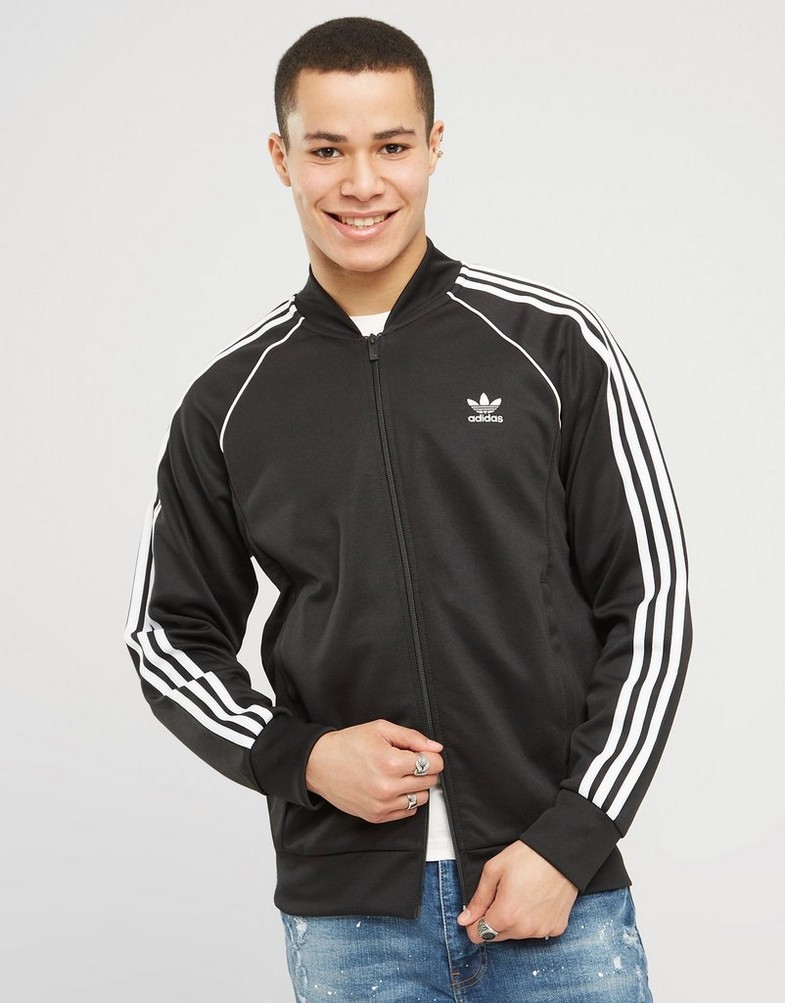 Чоловічі кофти ADIDAS КОФТА НА БЛИСКАВЦІ SSTAR TT BLK/WHT IM4545 Чорний