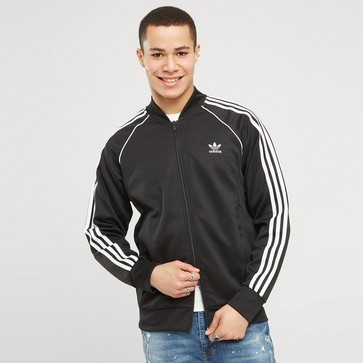 Мъжка блуза ADIDAS СУИТЧЪР СЪС ЗАКОПЧАВАНЕ SSTAR TT BLK/WHT