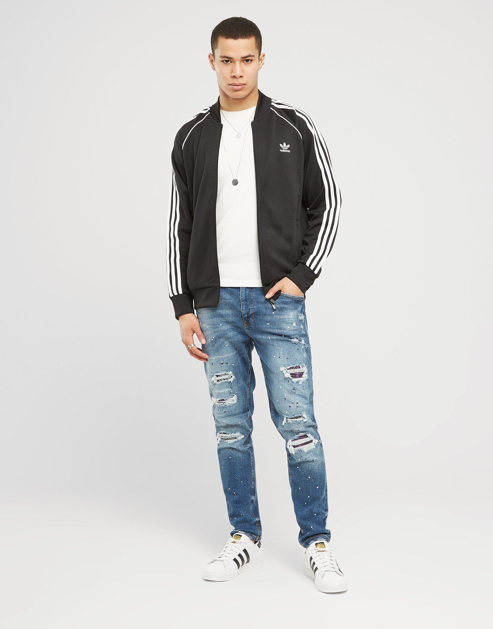 Bluză pentru bărbați ADIDAS BLUZĂ SSTAR TT BLK/WHT IM4545 Negru