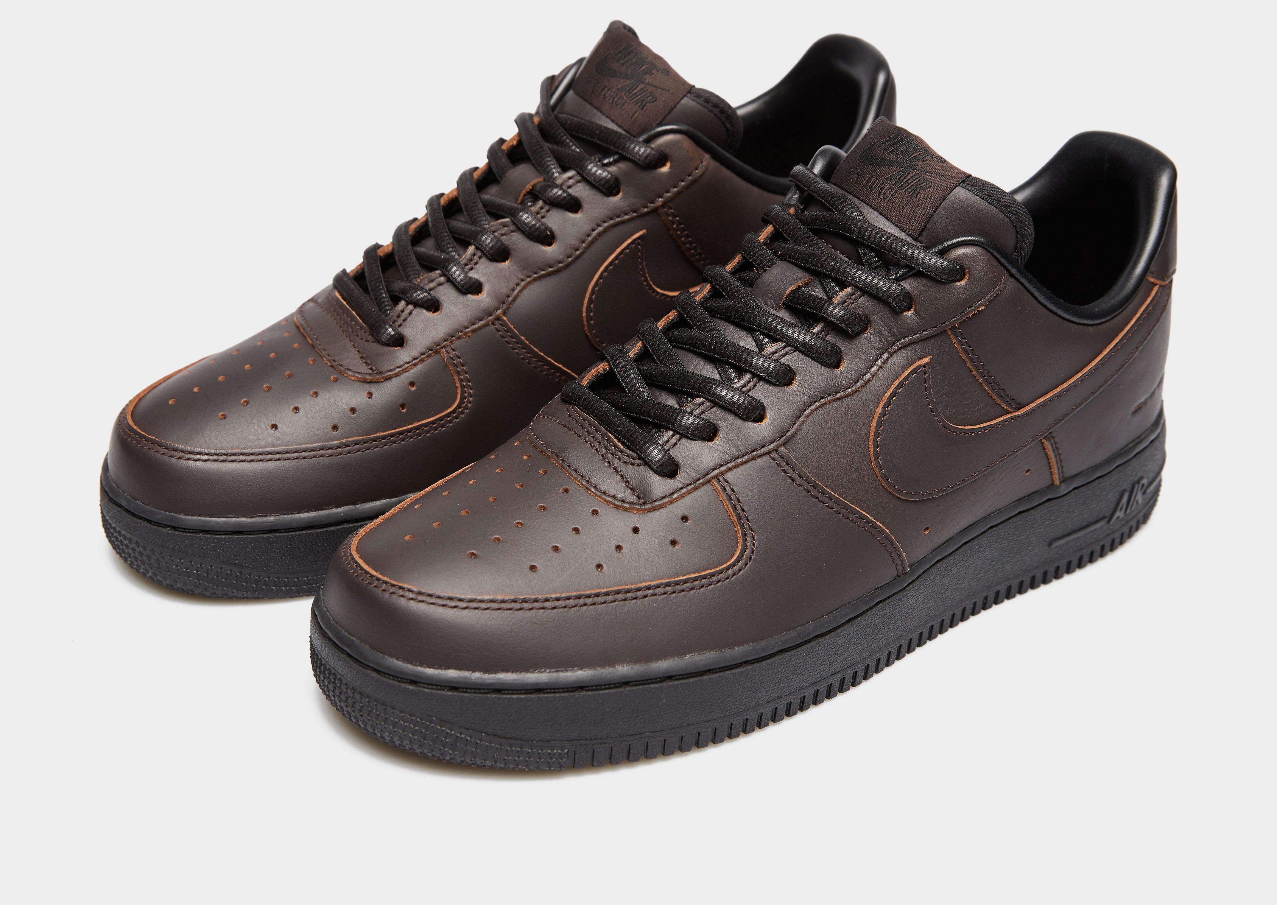 Buty sneakersy męskie NIKE AIR FORCE 1 '07 PRM IM8056-220 Brązowy