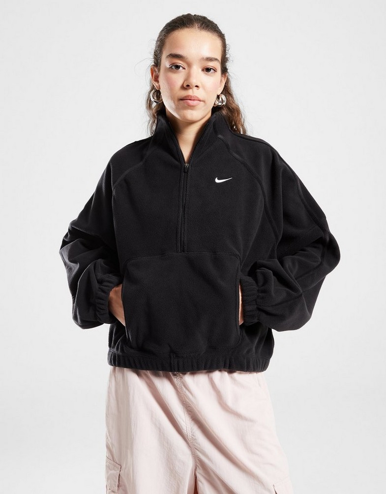Bluză pentru femei NIKE BLUZĂ CU GLUGĂ W NK ONE TF HZ TOP POLAR SP IO0182-010 Negru