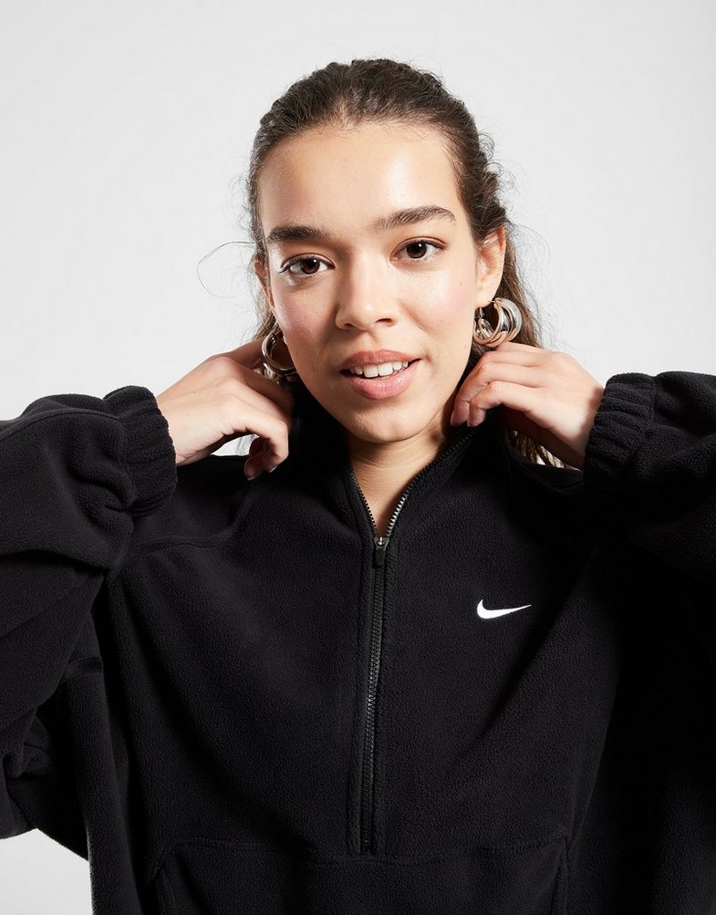 Bluză pentru femei NIKE BLUZĂ CU GLUGĂ W NK ONE TF HZ TOP POLAR SP IO0182-010 Negru