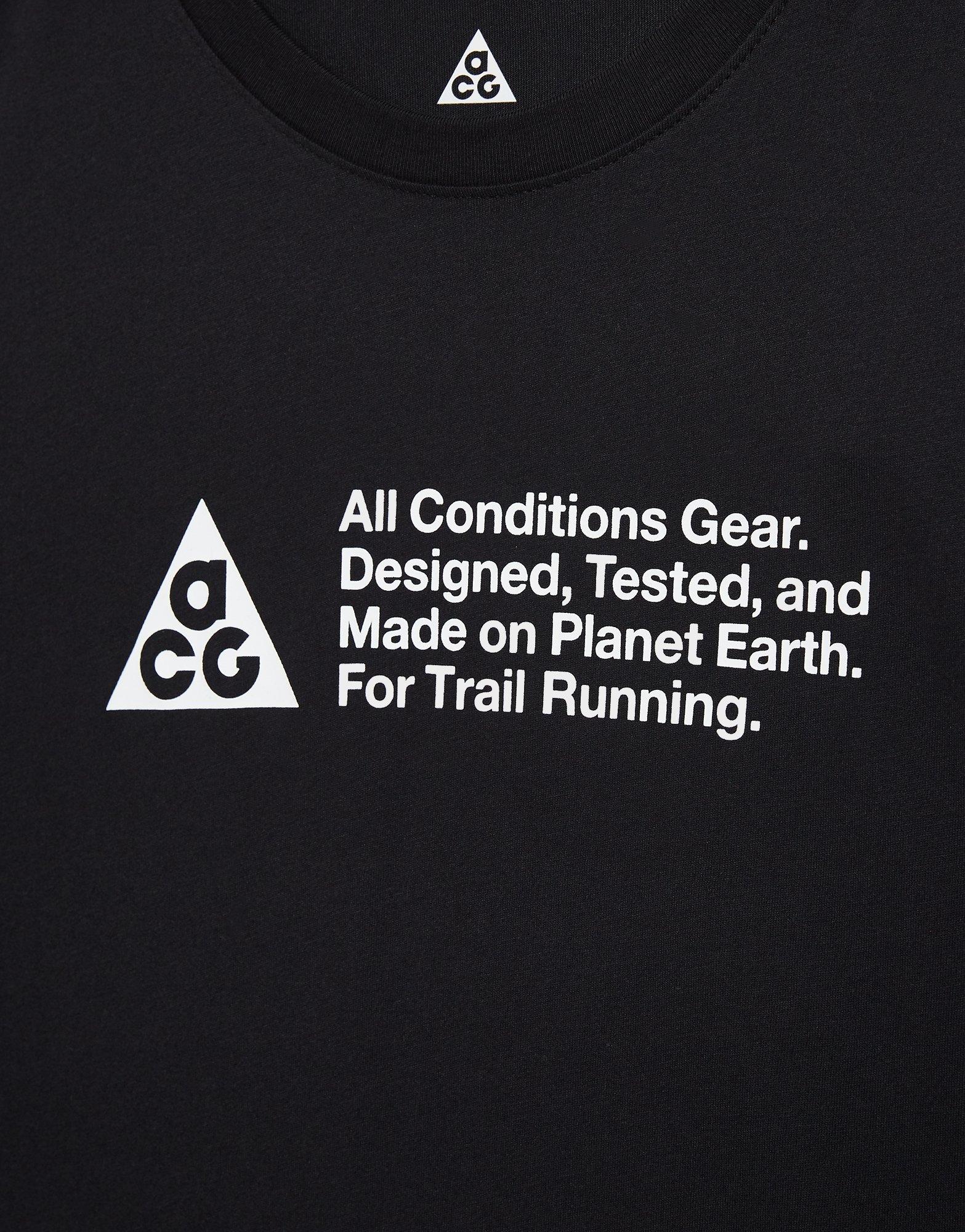 Koszulka, t-shirt męski NIKE T-SHIRT M ACG DF TEE STD TRAIL LOGO IO9629-010 Czarny