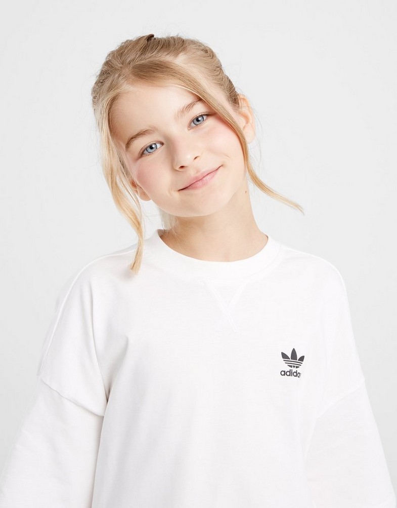 Koszulka, t-shirt dziecięcy ADIDAS T-SHIRT OVERSIZE TEE WHT G IP3066 Biały