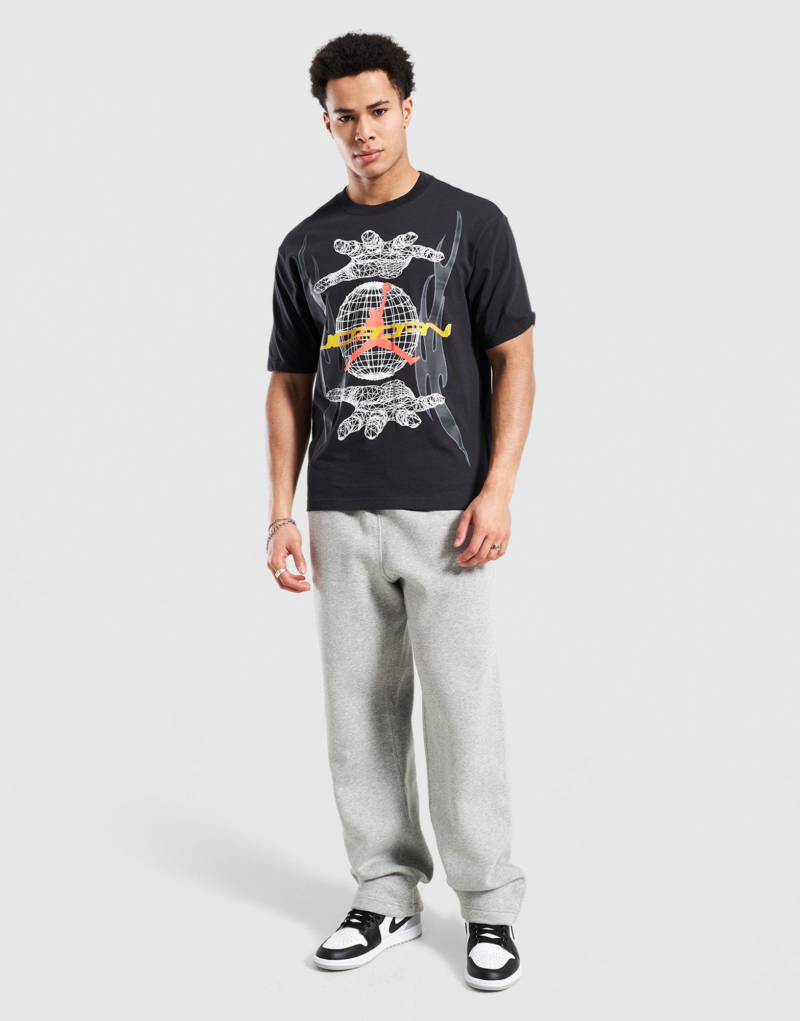 Vyriški marškiniai JORDAN MARŠKINĖLIAI M J HANDS GFX SS CREW IQ0786-045 Juoda