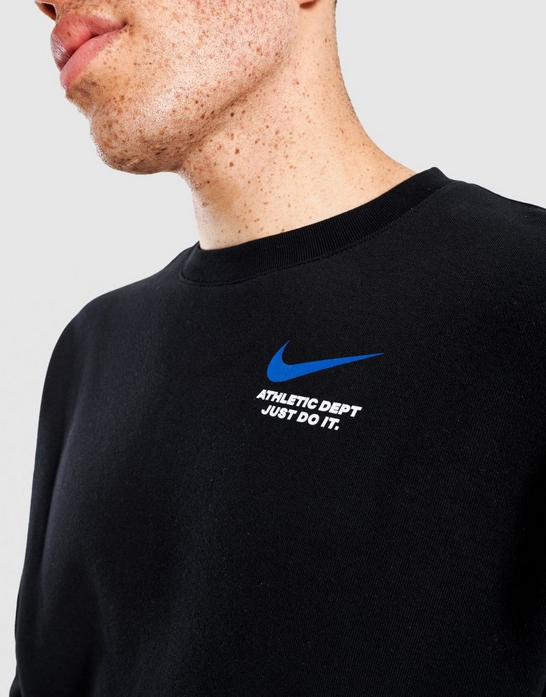 Muški gornji dio trenirke NIKE VESTA RASKOPČANA M CLUB FLC CREW C IQ2762-010 crna