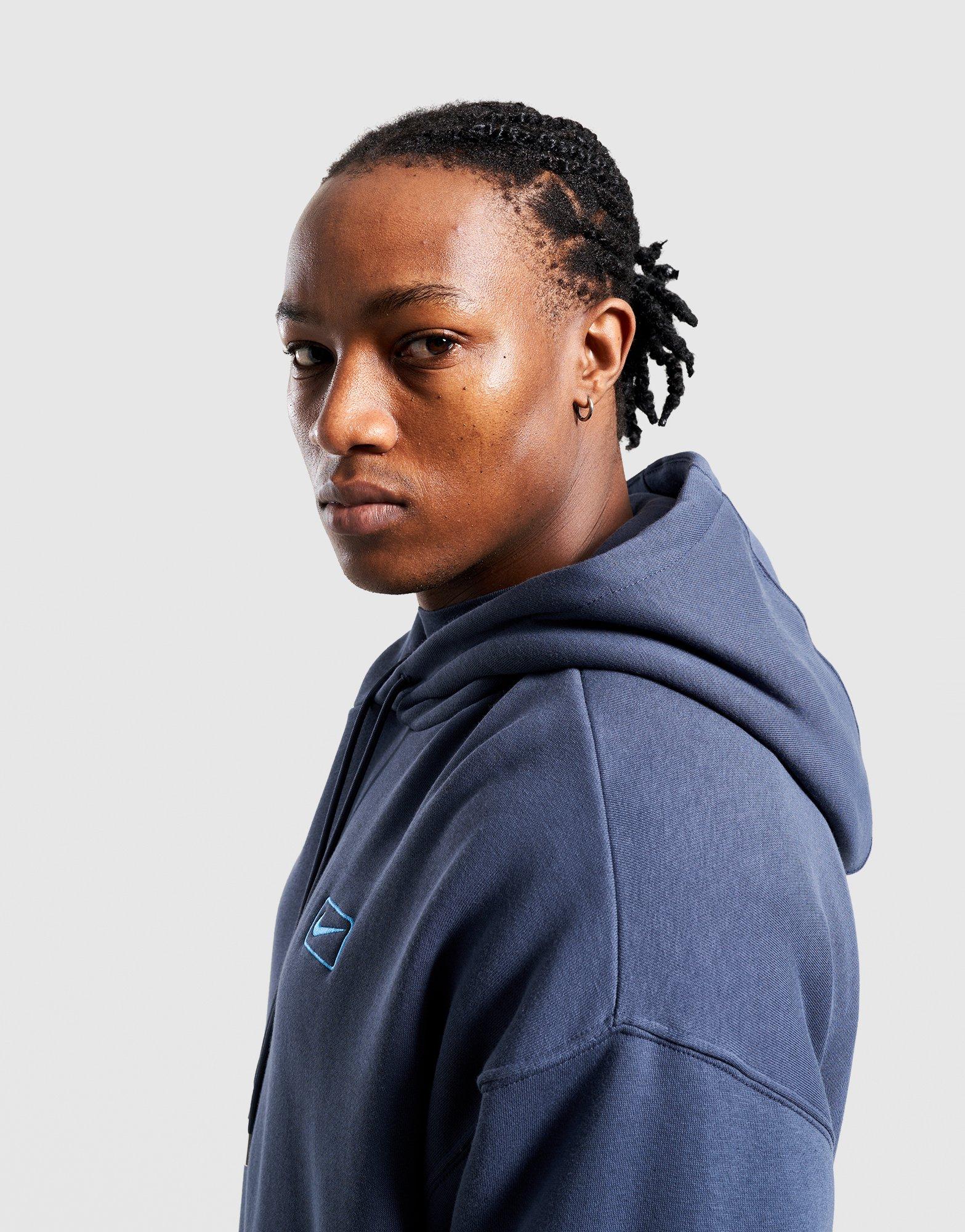 Bluza męska NIKE BLUZA Z KAPTUREM M NSW SF PO HOODIE GFX IQ2772-437 Niebieski