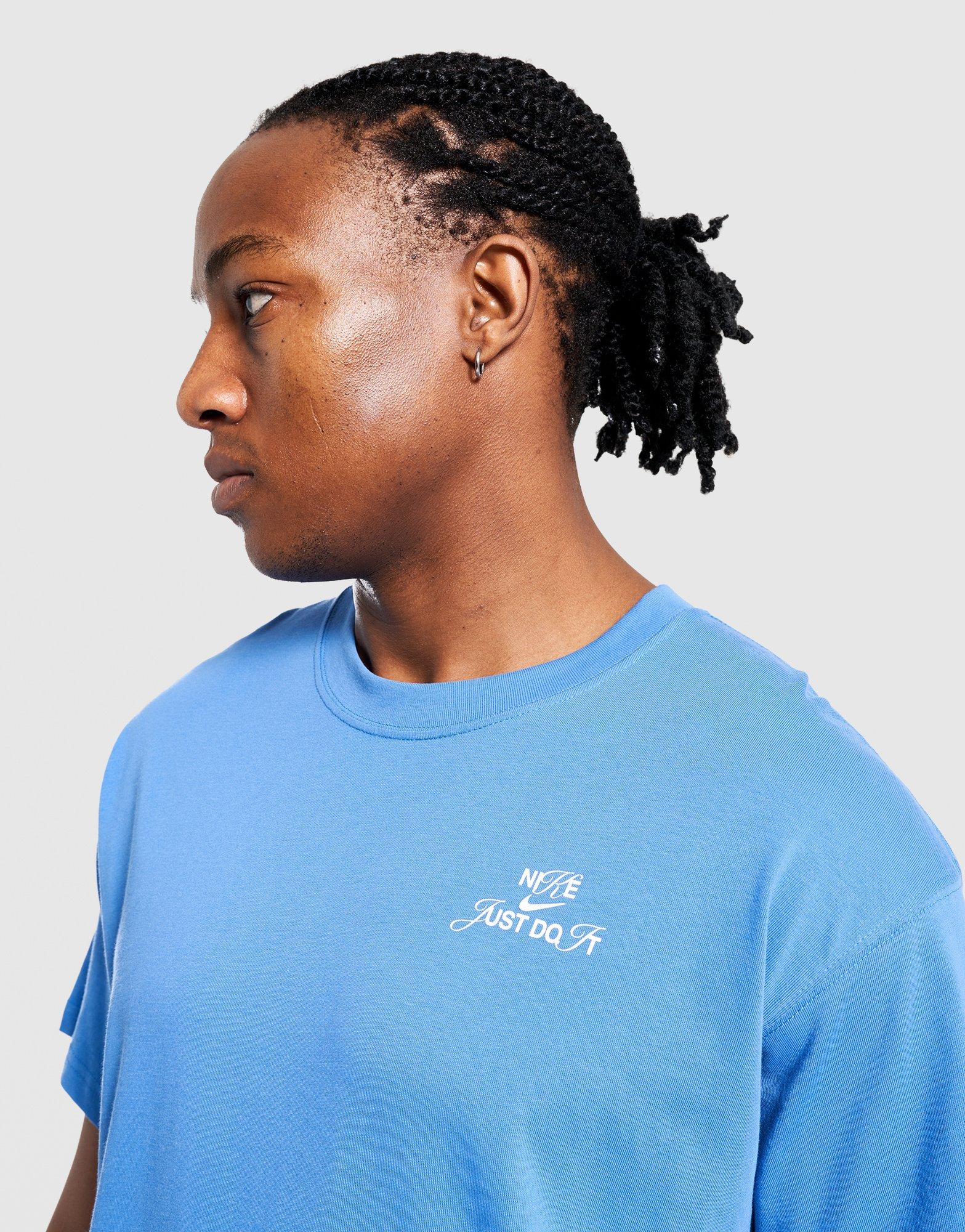 Koszulka, t-shirt męski NIKE T-SHIRT M NSW GFX TEE I IQ5481-402 Niebieski