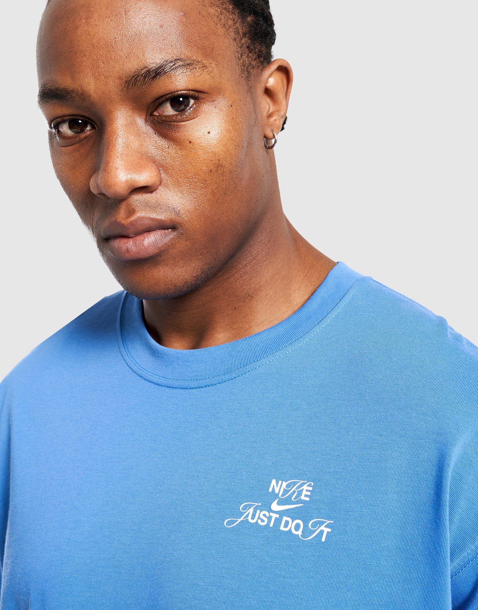 Koszulka, t-shirt męski NIKE T-SHIRT M NSW GFX TEE I IQ5481-402 Niebieski