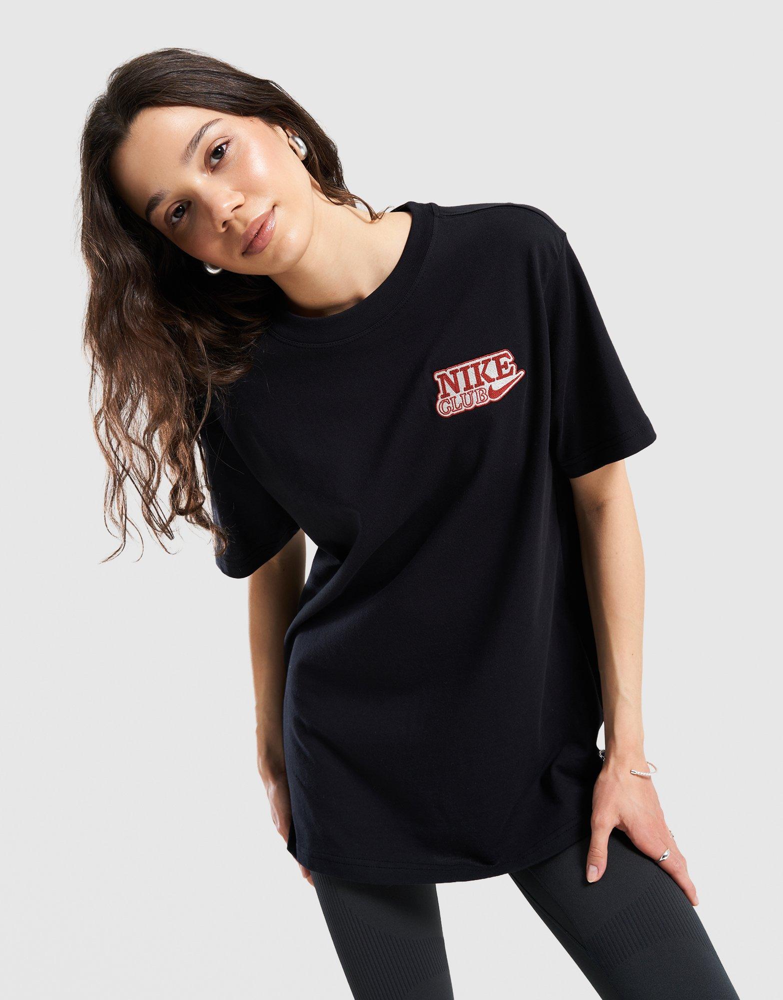 Koszulka, t-shirt damski NIKE T-SHIRT BOXY OVERSIZE TEE IR3616-010 Czarny