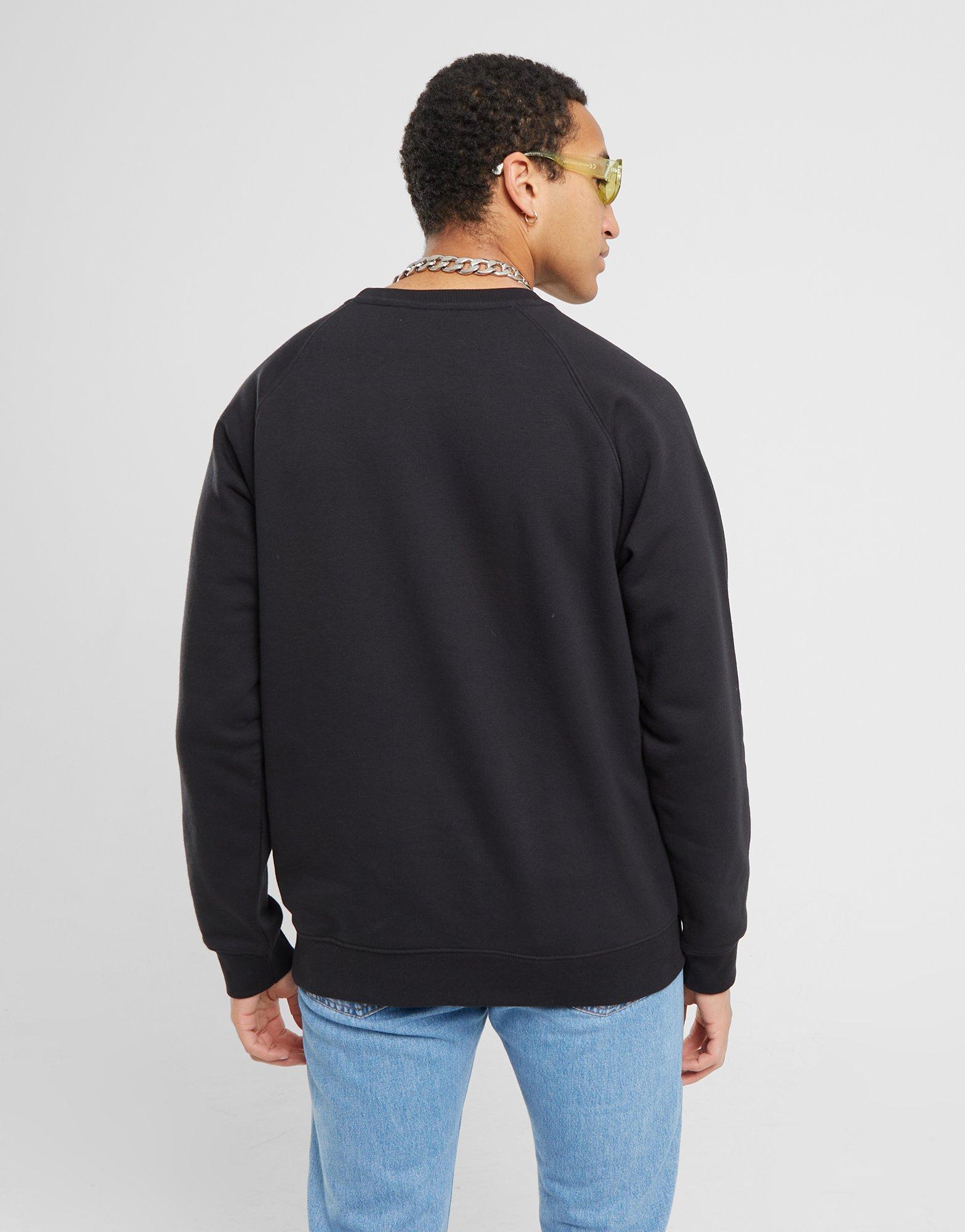 Bluza męska ADIDAS BLUZA TREF ESS CREW BLK/BLU IS2242 Czarny