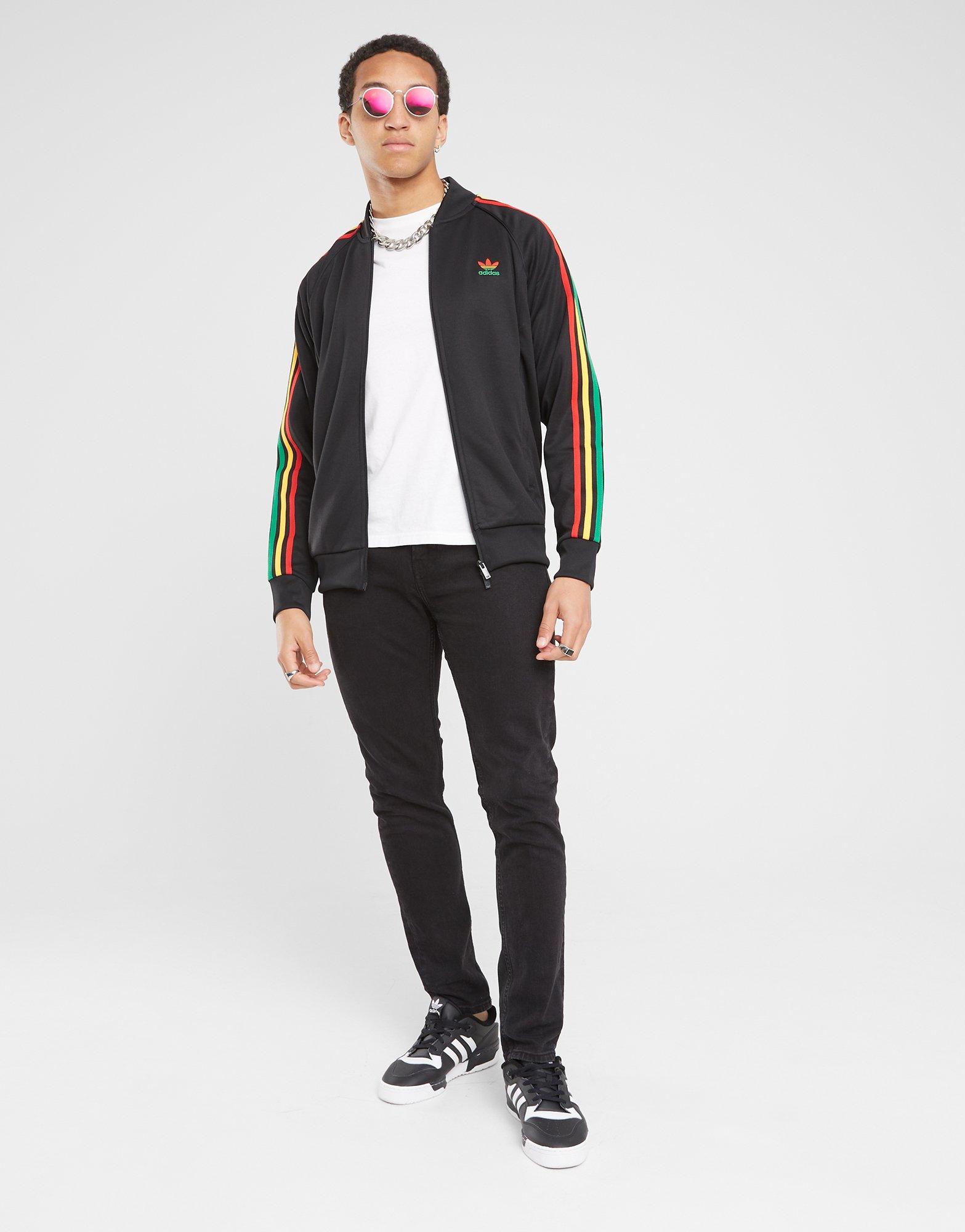 Vyriškas džemperis ADIDAS DŽEMPERIS UŽSEGAMAS SSTAR TT BLK MULTI IS2886 Juoda