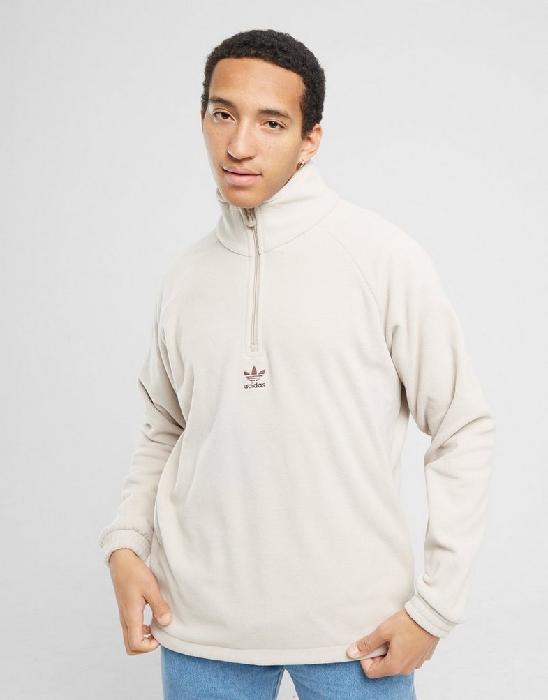 Bluza męska ADIDAS BLUZA ROZPINANA POLAR FLC HZ STONE IS7234 Beżowy