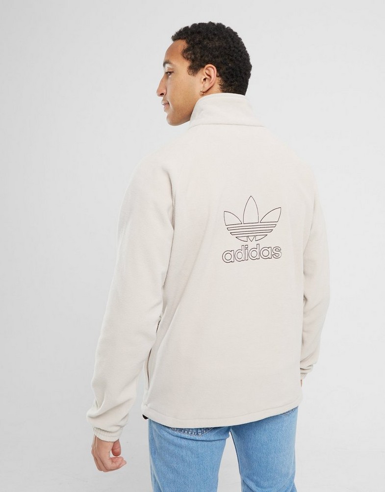 Bluza męska ADIDAS BLUZA ROZPINANA POLAR FLC HZ STONE IS7234 Beżowy