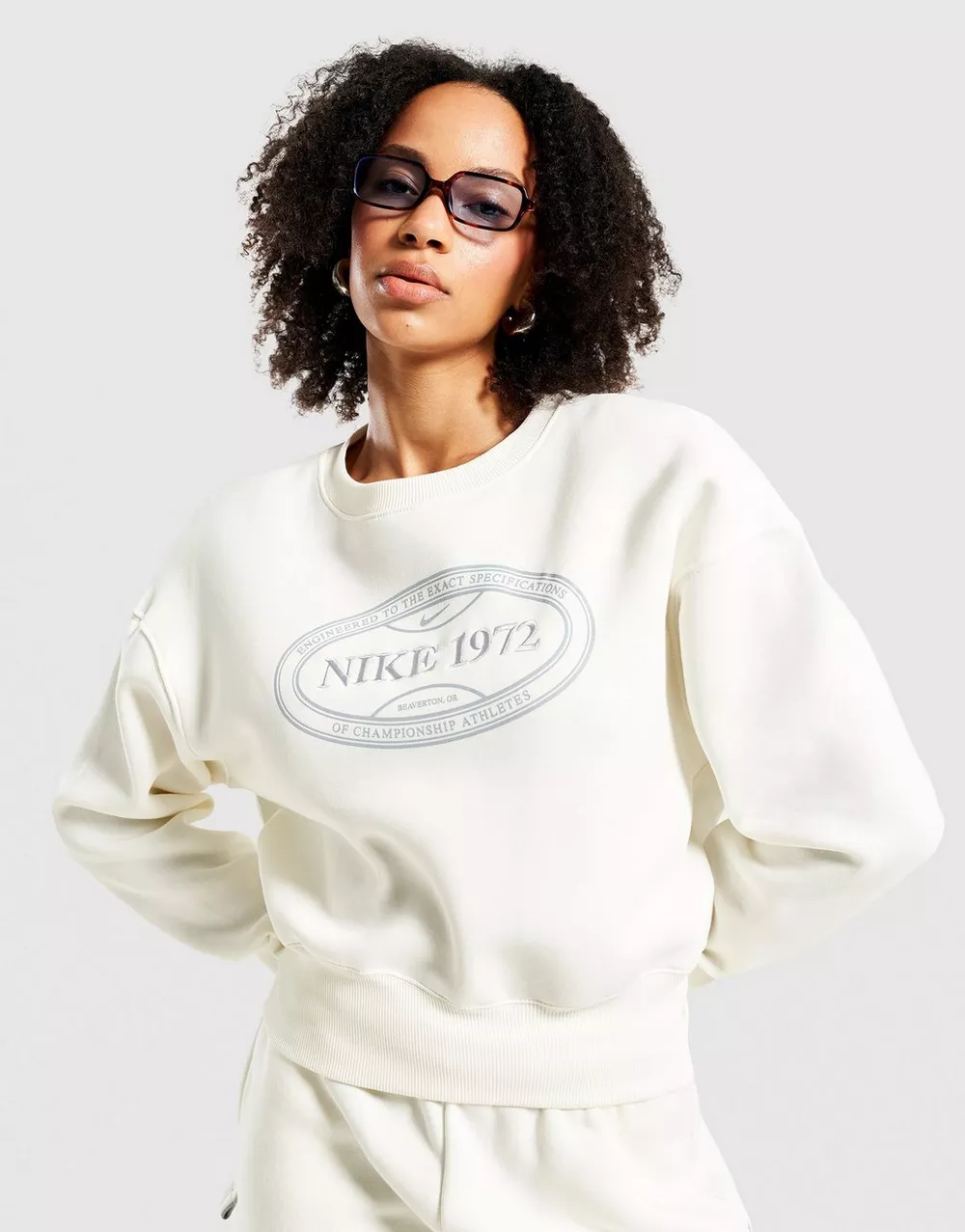 NIKE КОФТА W NSW TRND PHNX FLC OS CREW, фото 1 з 4