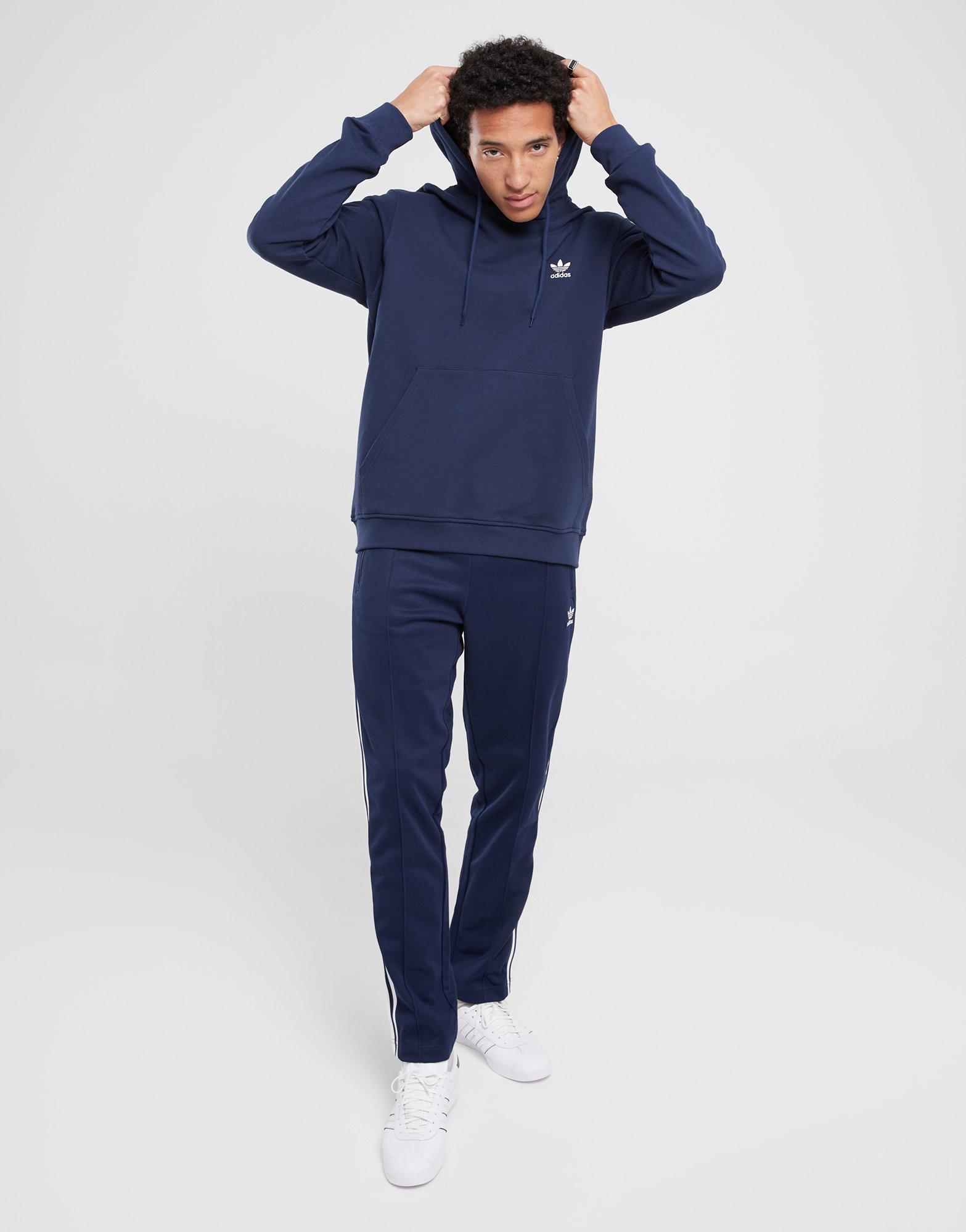 Bluză pentru bărbați ADIDAS BLUZĂ CU GLUGĂ TREF ESS HD PL INK IX7668 Albastru