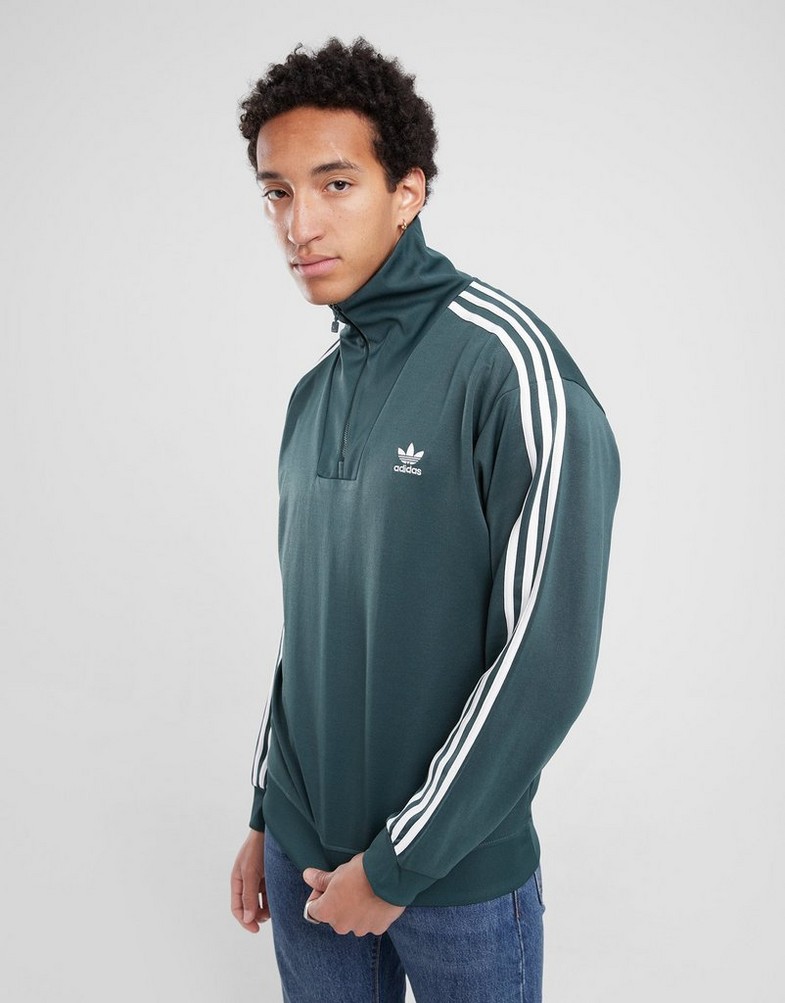 Férfi pulóverek ADIDAS PULÓVER CIPZÁRAS SSTAR TT M.GREEN