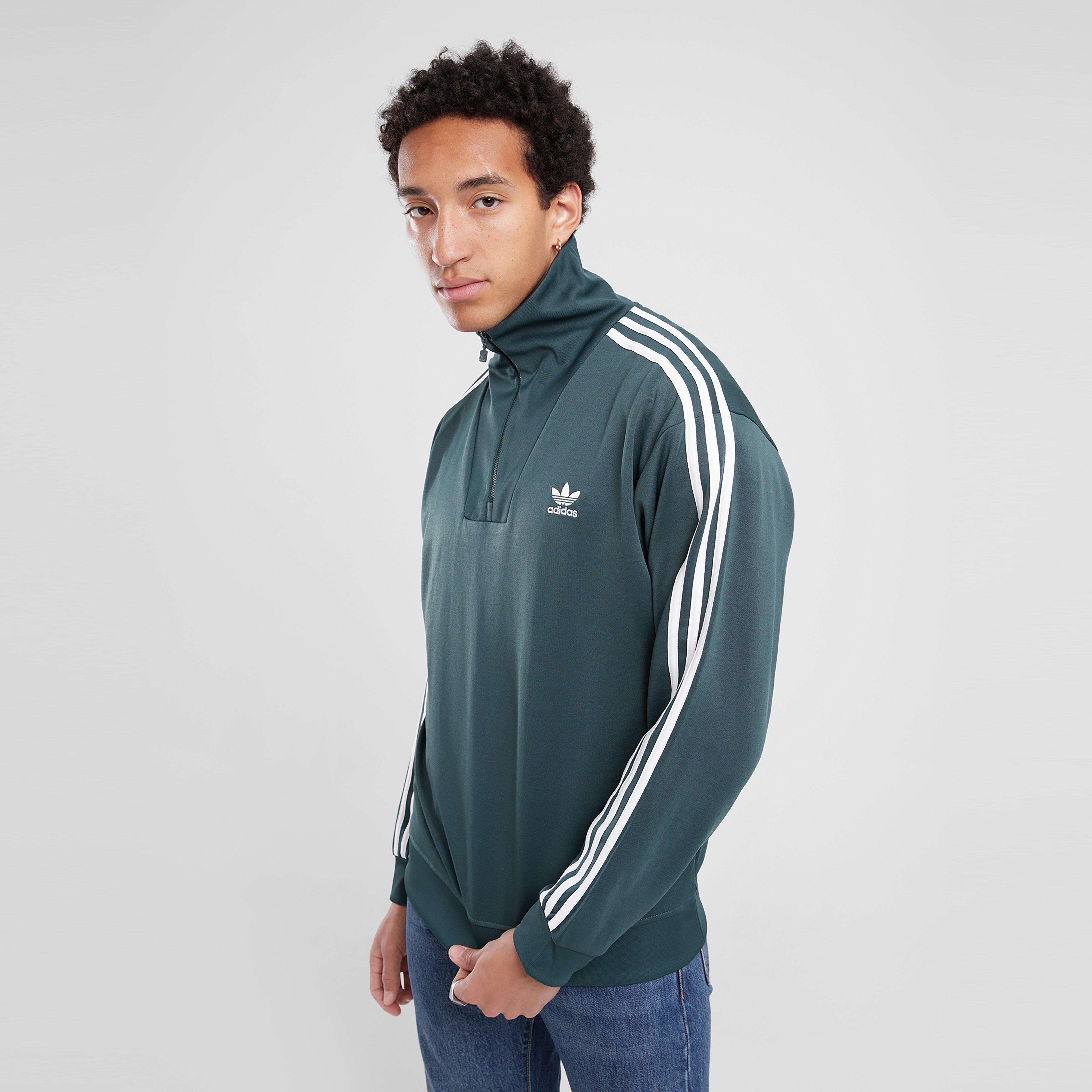 Férfi pulóverek ADIDAS PULÓVER CIPZÁRAS SSTAR TT M.GREEN