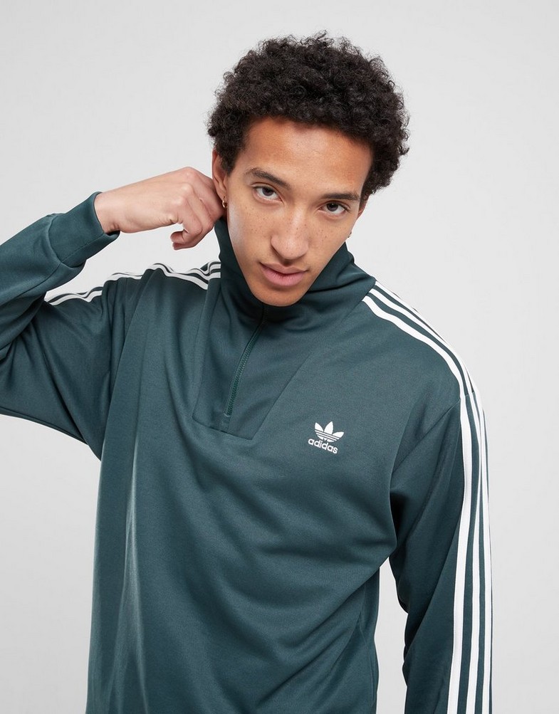 Férfi pulóverek ADIDAS PULÓVER CIPZÁRAS SSTAR TT M.GREEN