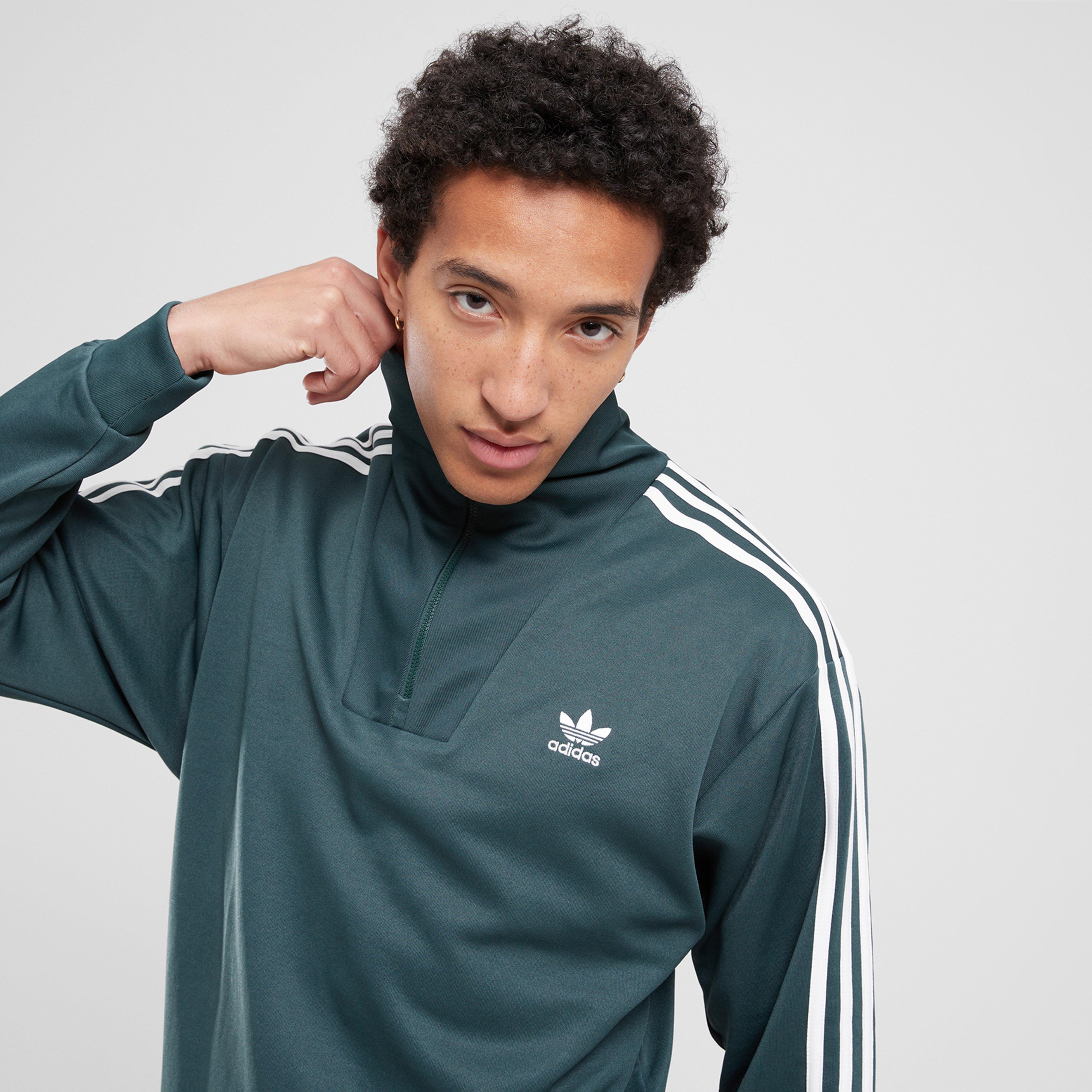 Férfi pulóverek ADIDAS PULÓVER CIPZÁRAS SSTAR TT M.GREEN