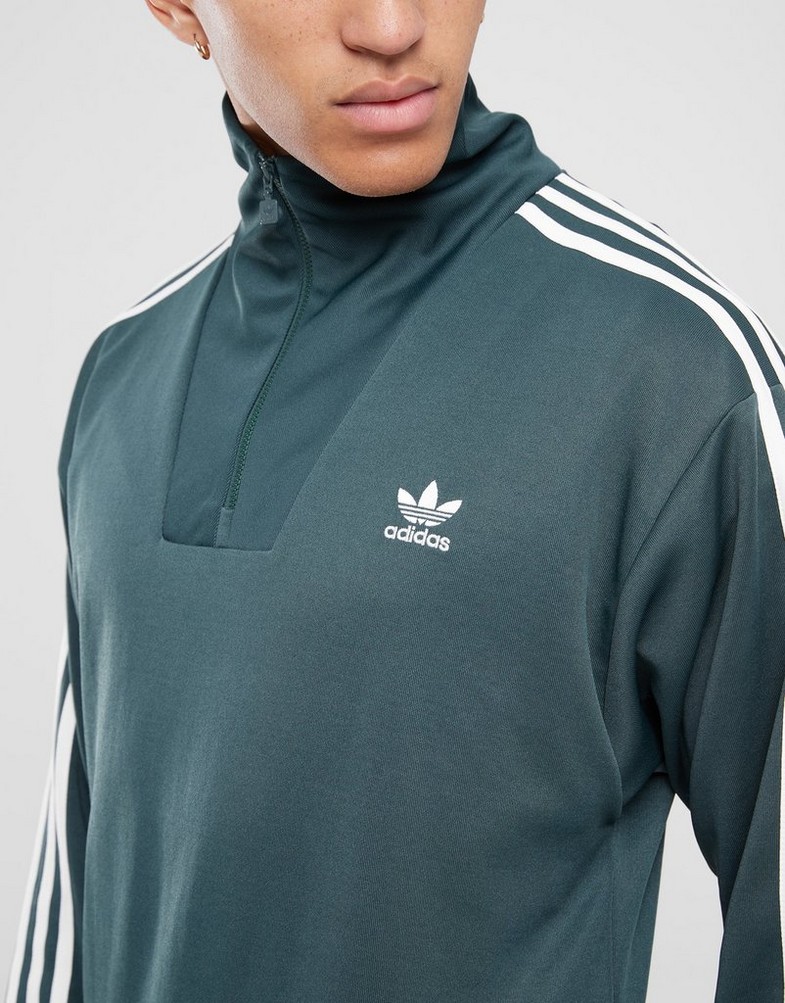 Férfi pulóverek ADIDAS PULÓVER CIPZÁRAS SSTAR TT M.GREEN