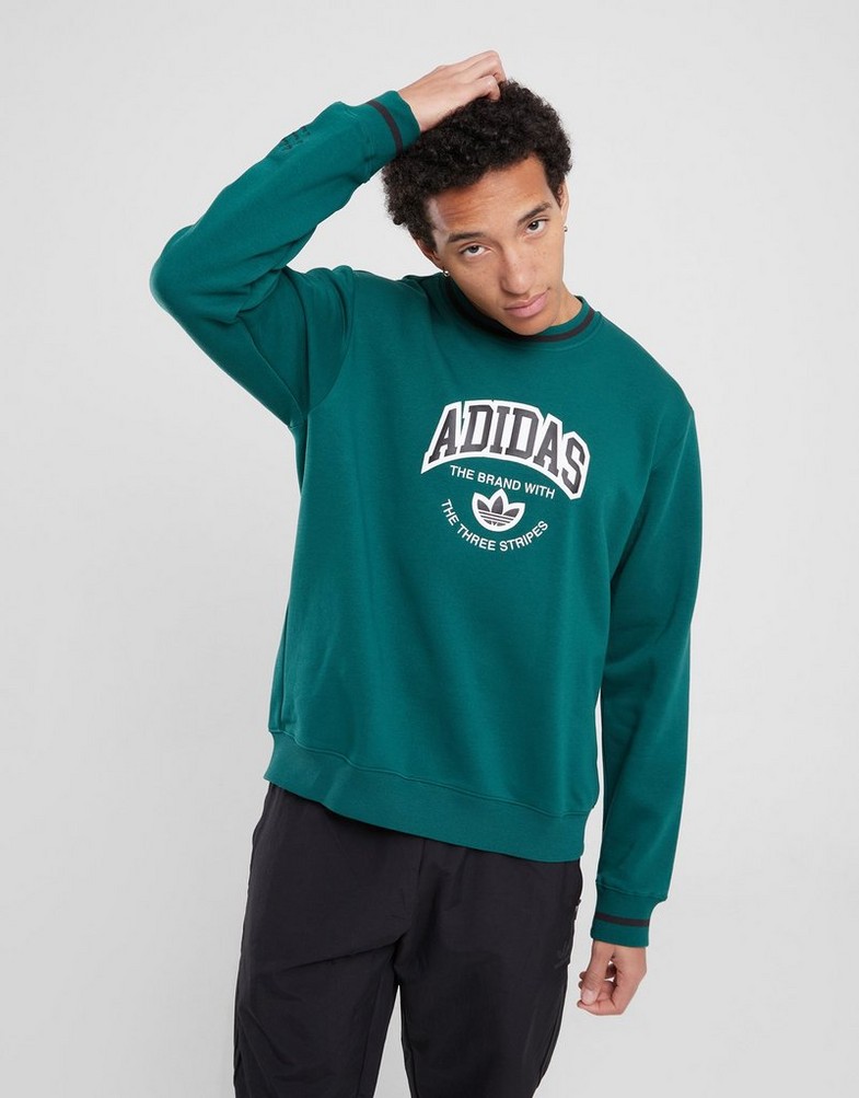 Férfi pulóverek ADIDAS PULÓVER ARCH CREW C.GREEN