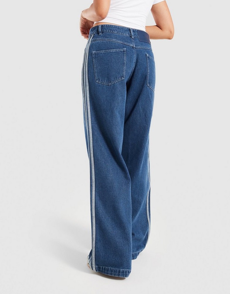 Moteriški džinsai ADIDAS KELNĖS DENIM 3S PANT JD2574 Mėlyna