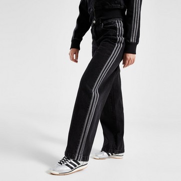 Moteriški džinsai ADIDAS KELNĖS ADICOLOR DENIM 3 STRIPES TRACKPANT