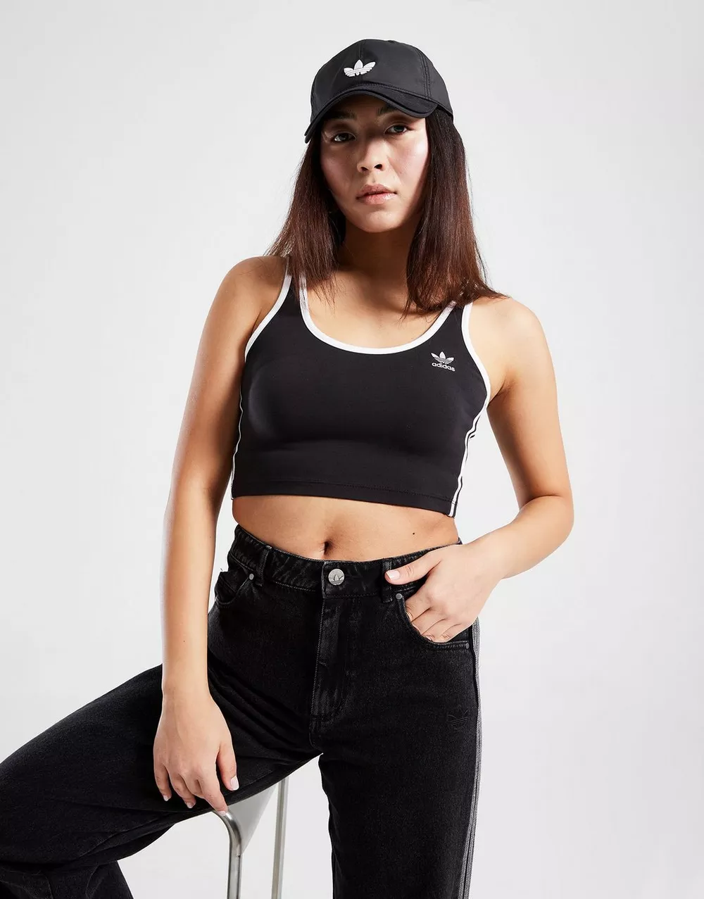 ADIDAS ТОП ADICOLOR 3 STRIPES БЮСТГАЛЬТЕР ТОП, фото 1 з 5