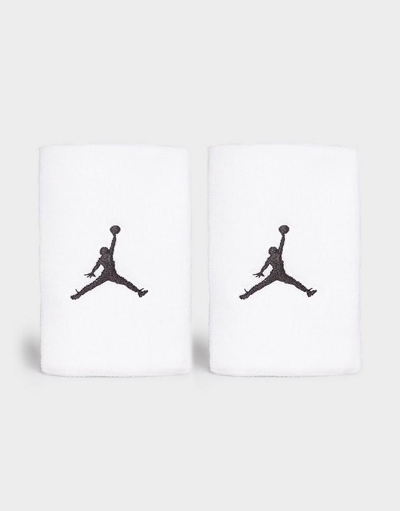 Dámske fitness doplnky JORDAN ПОВ'ЯЗКА JORDAN JUMPMAN WRISTBANDS JORDAN COT B/BALL JKN01101OS Білий