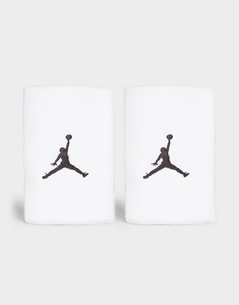 Dámske fitness doplnky JORDAN ПОВ'ЯЗКА JORDAN JUMPMAN WRISTBANDS JORDAN COT B/BALL JKN01101OS Білий