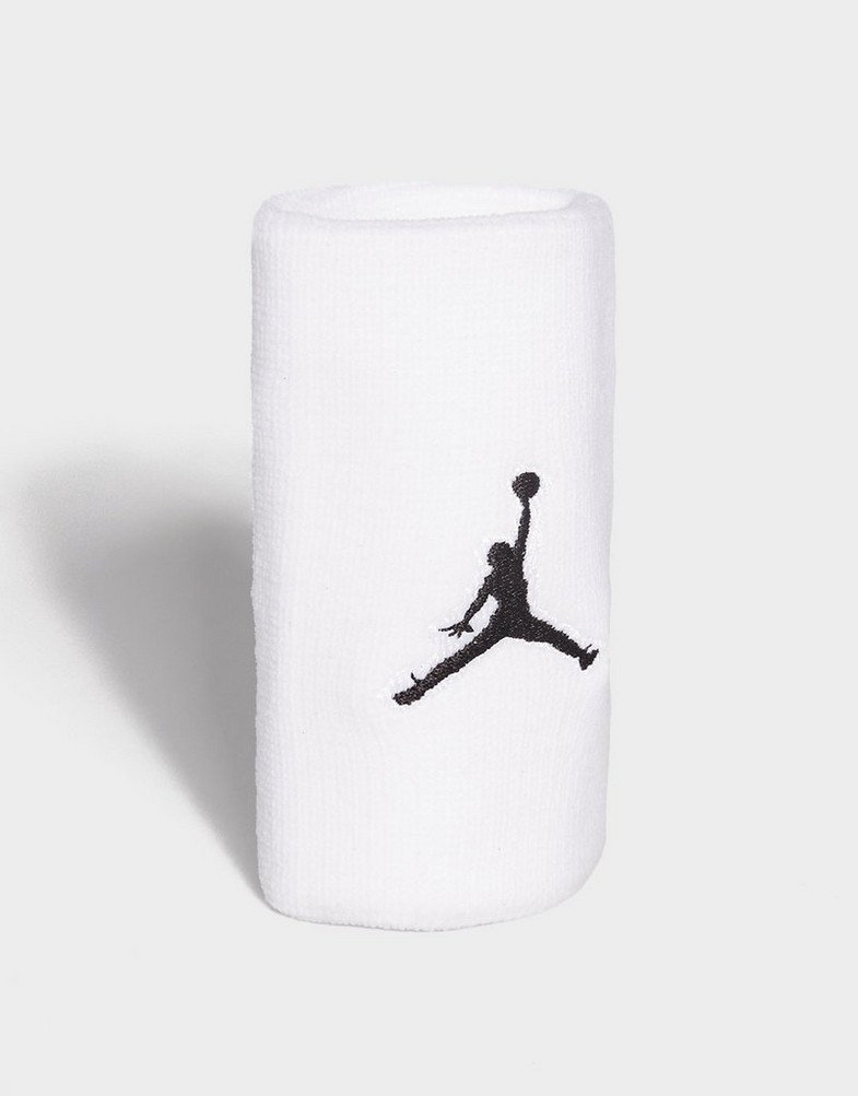 Dámske fitness doplnky JORDAN ПОВ'ЯЗКА JORDAN JUMPMAN WRISTBANDS JORDAN COT B/BALL JKN01101OS Білий